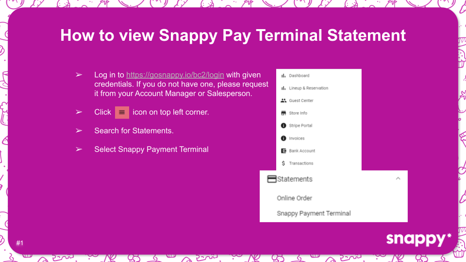 How to view pay terminal statement
