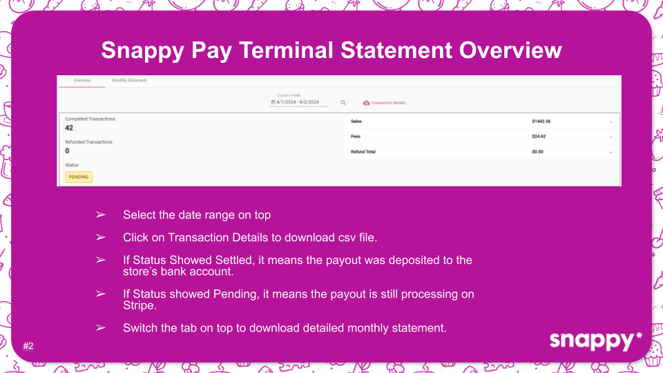 How to view pay terminal statement