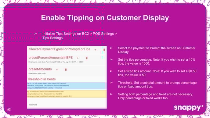 Tipping on Customer Display